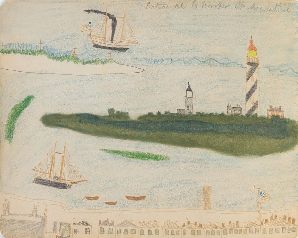Entrance to Harbor 1875 art print by Bears Heart for $57.95 CAD
