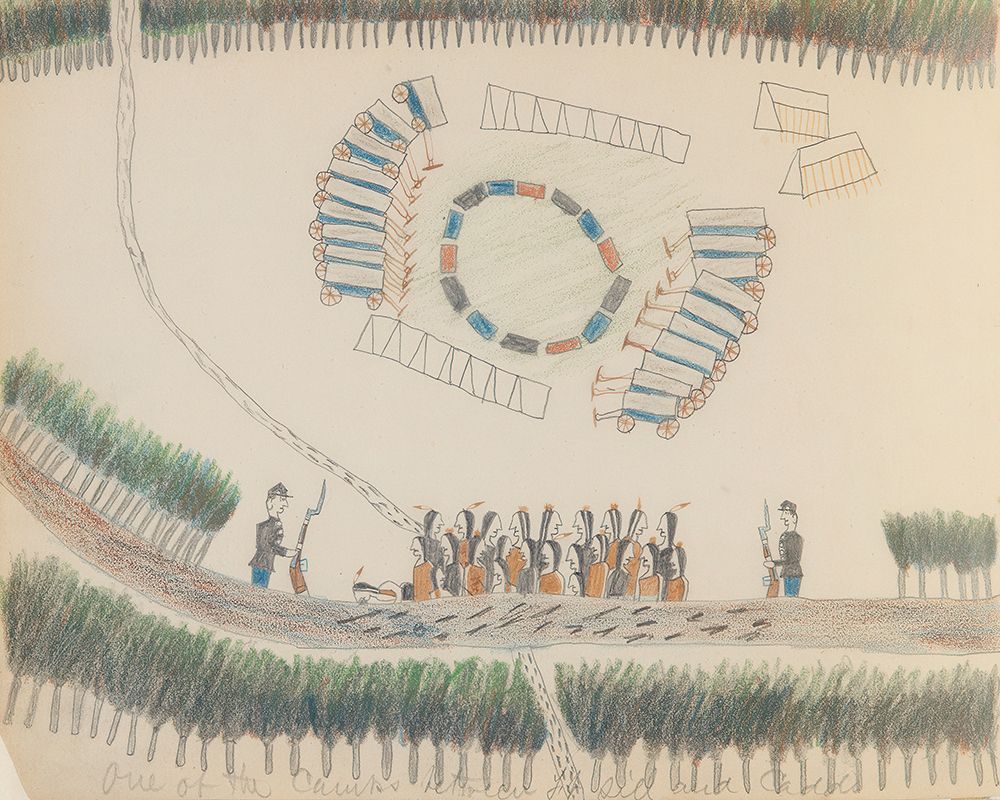 One of the Camps Between Ft. Sill and Caddo 1875 art print by Bears Heart for $57.95 CAD