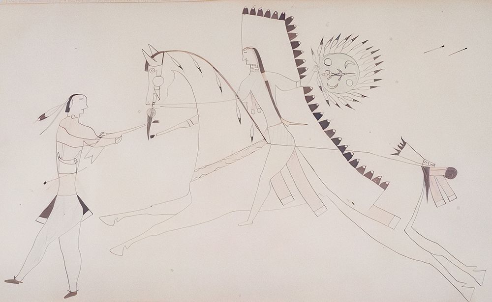 Native American Ledger Book Drawing No 5 art print by Ledger Book Art for $57.95 CAD