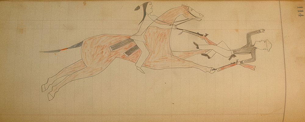 Cheyenne or Arapaho Drawing page 114 art print by Ledger Book Art for $57.95 CAD