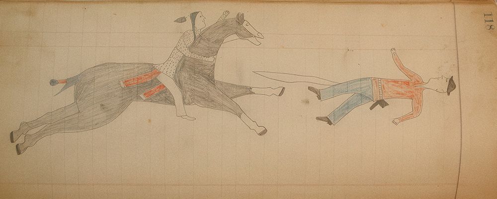 Cheyenne or Arapaho Drawing page 118 art print by Ledger Book Art for $57.95 CAD