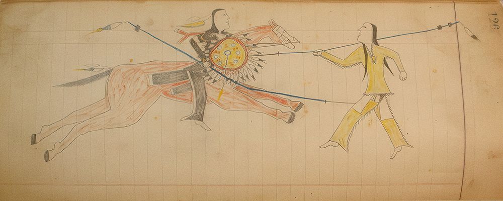 Cheyenne or Arapaho Drawing page 126 art print by Ledger Book Art for $57.95 CAD