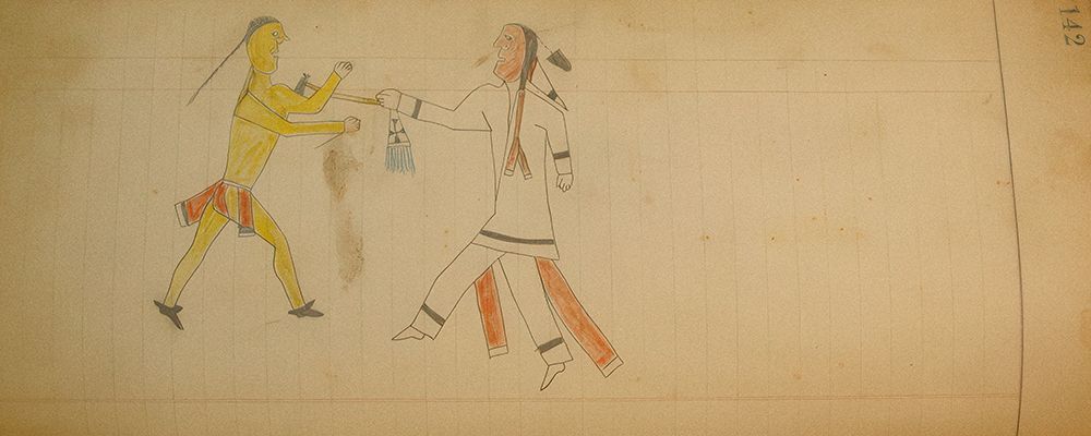 Cheyenne or Arapaho Drawing page 142 art print by Ledger Book Art for $57.95 CAD