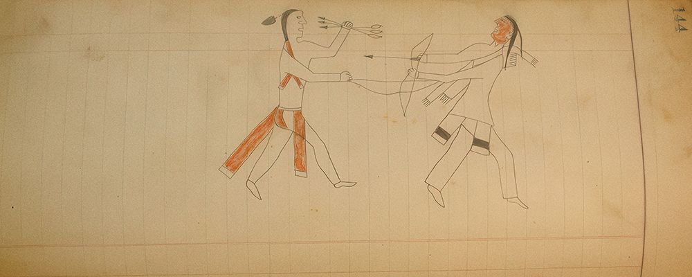 Cheyenne or Arapaho Drawing page 144 art print by Ledger Book Art for $57.95 CAD