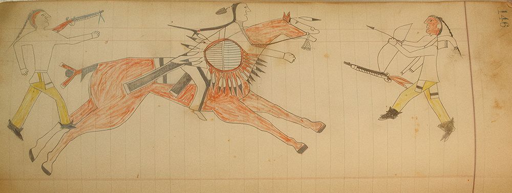 Cheyenne or Arapaho Drawing page 146 art print by Ledger Book Art for $57.95 CAD