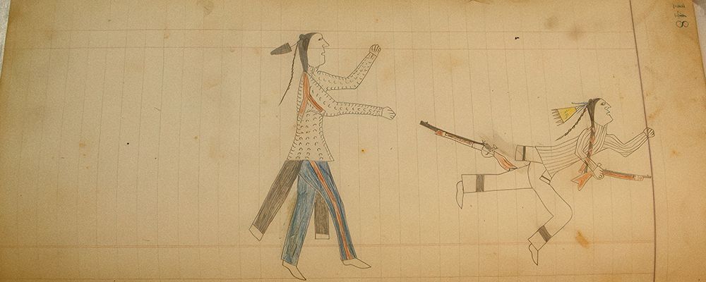 Cheyenne or Arapaho Drawing page 148 art print by Ledger Book Art for $57.95 CAD