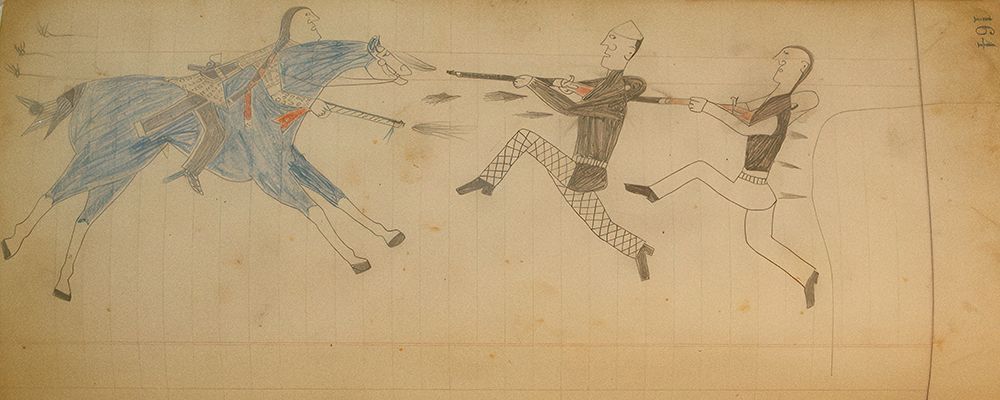 Cheyenne or Arapaho Drawing page 164 art print by Ledger Book Art for $57.95 CAD