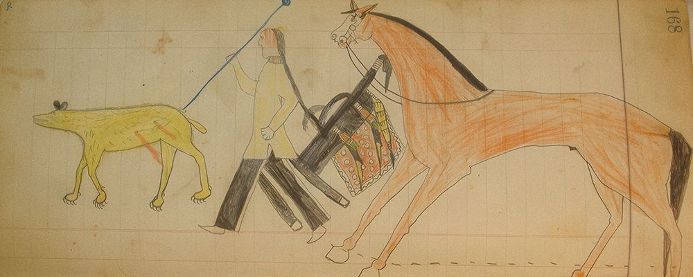 Cheyenne or Arapaho Drawing page 168 art print by Ledger Book Art for $57.95 CAD