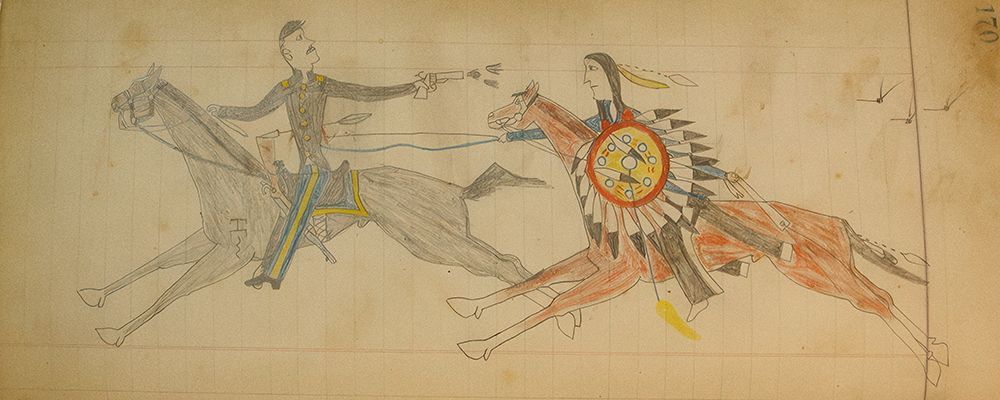 Cheyenne or Arapaho Drawing page 170 art print by Ledger Book Art for $57.95 CAD