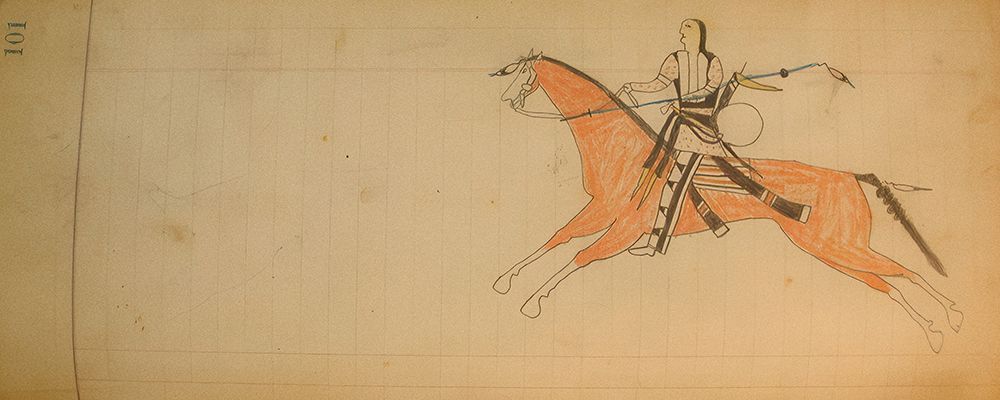 Cheyenne or Arapaho Drawing page 101 art print by Ledger Book Art for $57.95 CAD