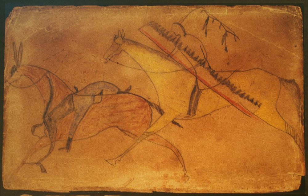 Native American Ledger Drawings page 1 art print by Ledger Book Art for $57.95 CAD