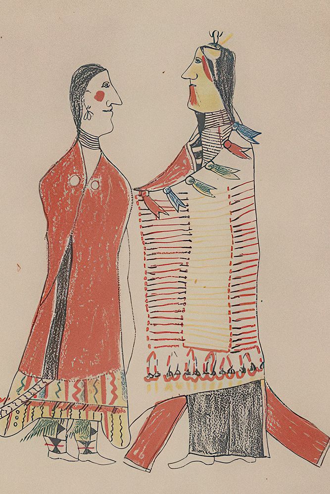 Cheyenne Indian Courting Scene 2 art print by Big Back for $57.95 CAD