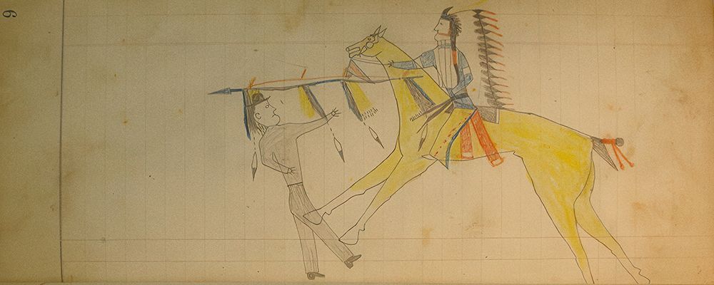 Indian Counting Coup Page 9 art print by Ledger Book Art for $57.95 CAD