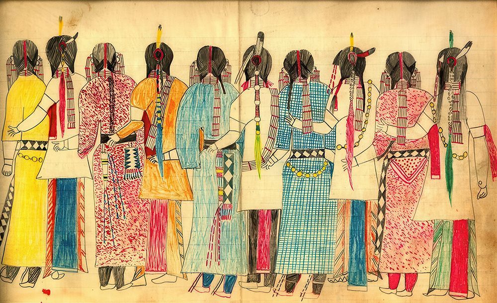Lakota Indians I art print by Lakota Artist Black Hawk for $57.95 CAD