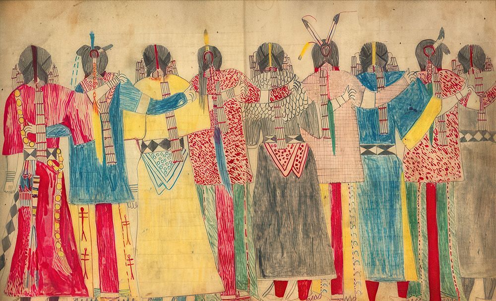 Lakota Indians II art print by Lakota Artist Black Hawk for $57.95 CAD