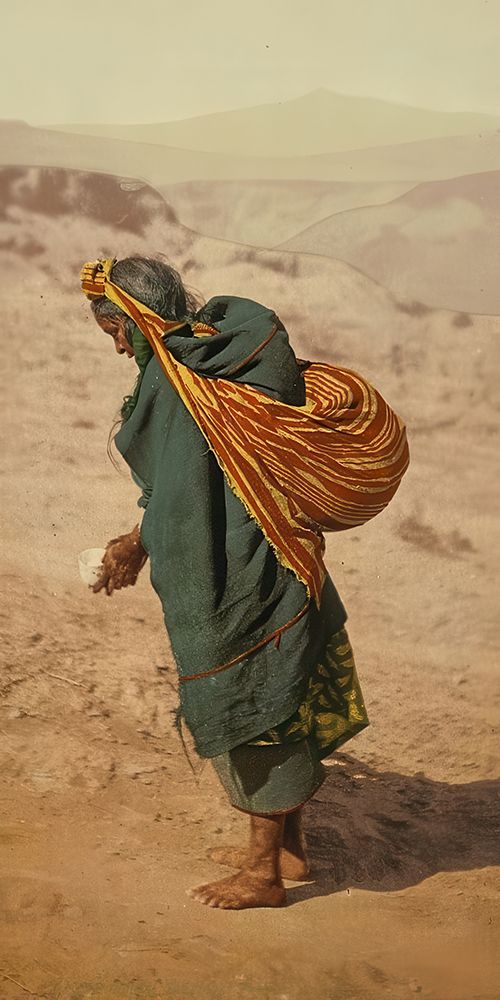 Arizona - Patient Toil Moki Pueblos Ca 1898 art print by Vintage Photochrom United States for $57.95 CAD
