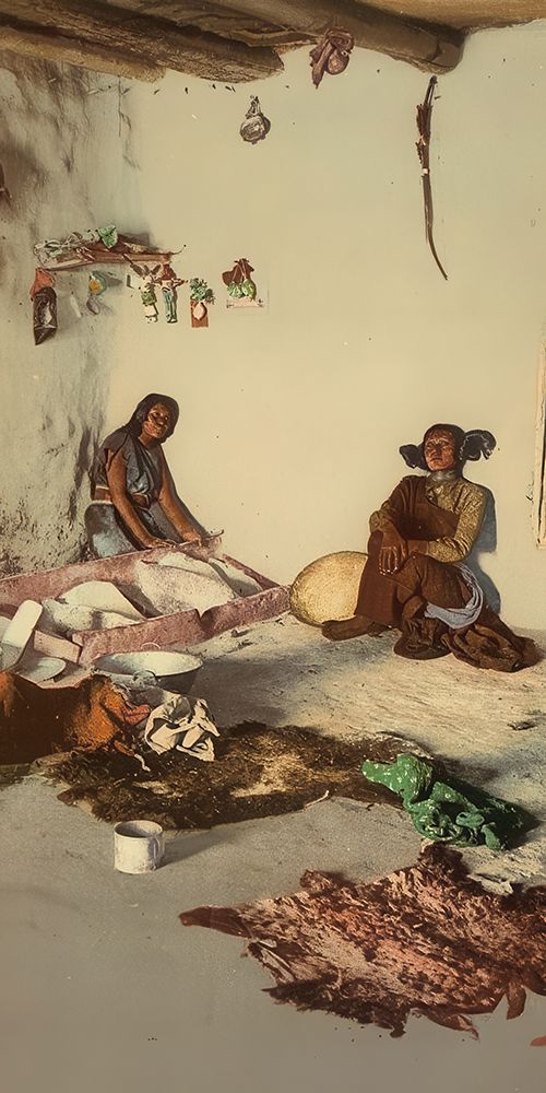 Arizona - Women at the Matate Moki Pueblos Ca 1898 art print by Vintage Photochrom United States for $57.95 CAD