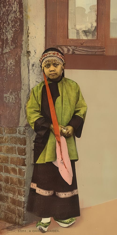California - a Chinese Maiden in San Franciscos Chinatown Ca 1898 art print by Vintage Photochrom United States for $57.95 CAD