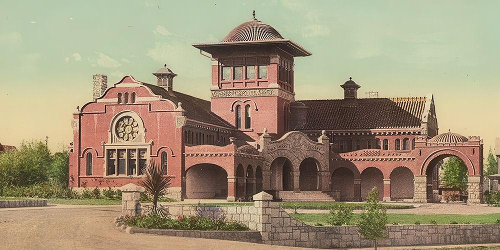 California - a K Smiley Public Library Redlands Ca 1898 art print by Vintage Photochrom United States for $57.95 CAD