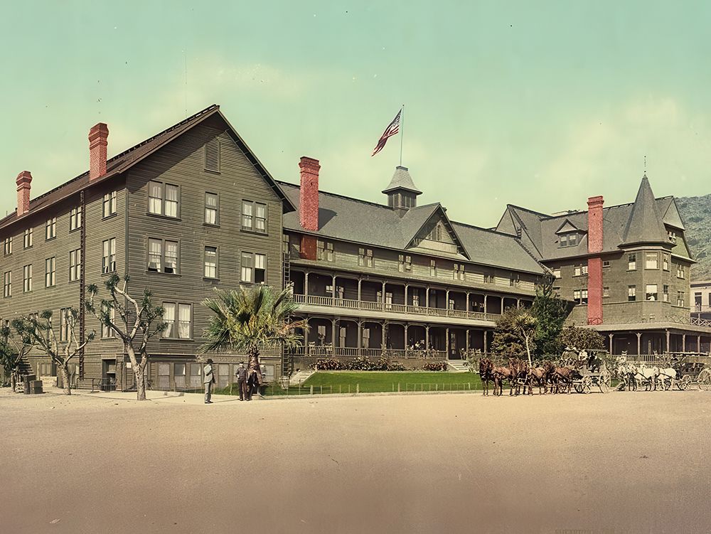 California - Hotel Metropole Santa Catalina Island Ca 1901 art print by Vintage Photochrom United States for $57.95 CAD