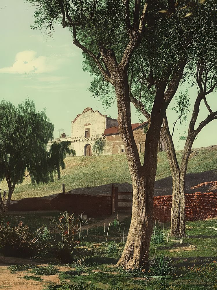 California - Mission San Diego Ca 1904 art print by Vintage Photochrom United States for $57.95 CAD