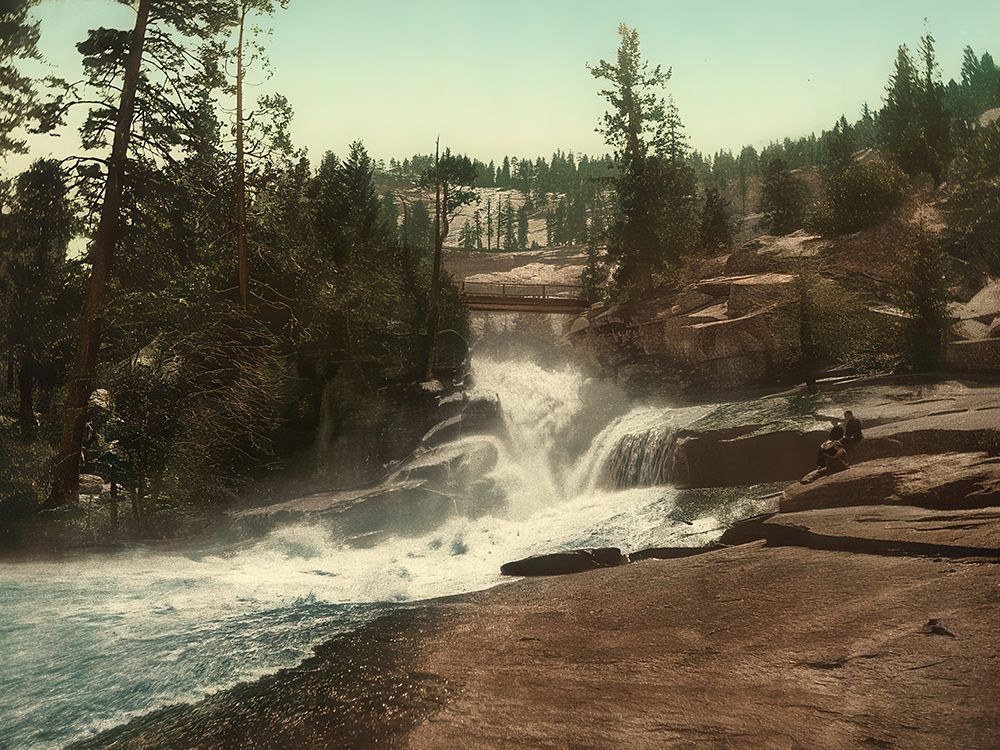 California - Silver Apron Yosemite Valley Ca 1898 art print by Vintage Photochrom United States for $57.95 CAD