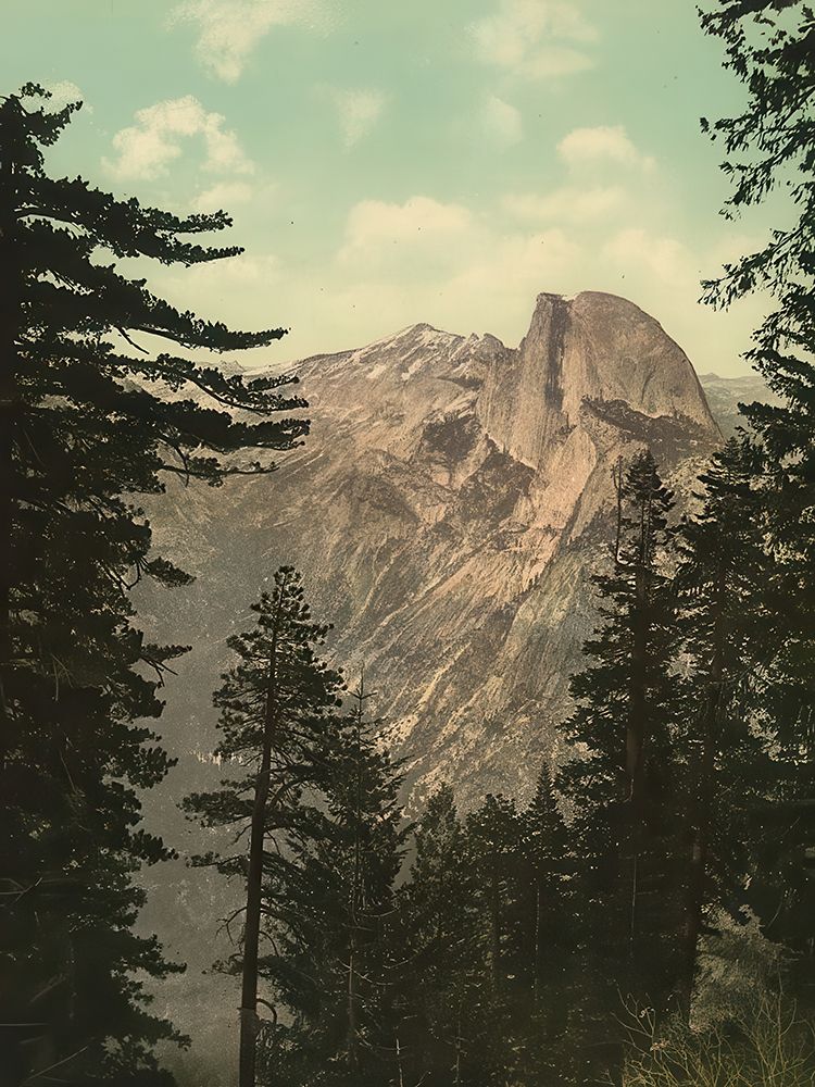 California - South Dome Yosemite Valley Ca 1898 art print by Vintage Photochrom United States for $57.95 CAD