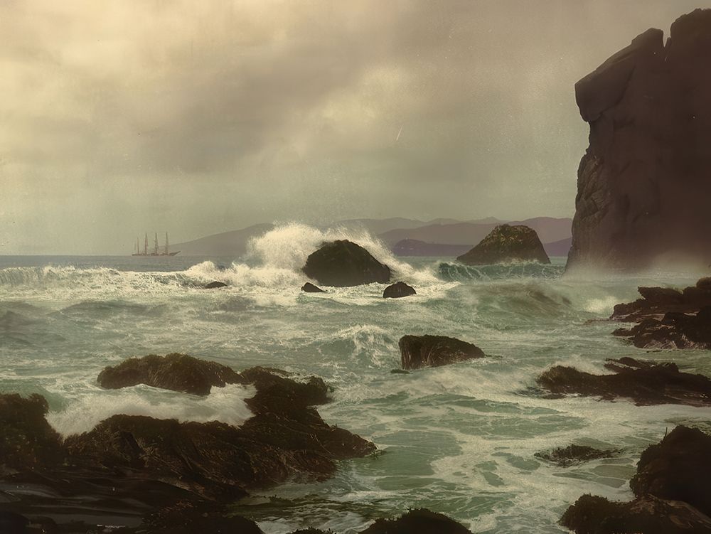 California - Surf Near the Golden Gate San Francisco Ca 1901 art print by Vintage Photochrom United States for $57.95 CAD