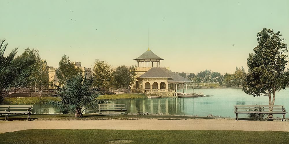 California - West Side Park Los Angeles Ca 1898 art print by Vintage Photochrom United States for $57.95 CAD