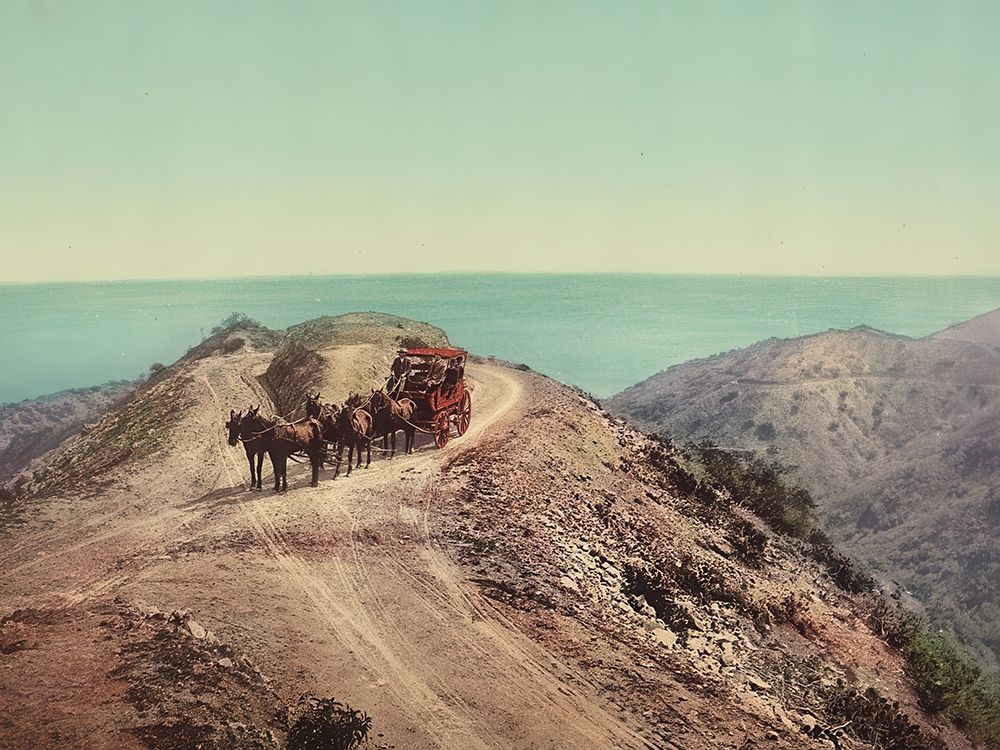 California -farnsworths Loop Santa Catalina Island Ca 1899 art print by Vintage Photochrom United States for $57.95 CAD