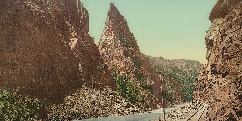 Colorado - Currecanti Needle Black Canyon Ca 1898 art print by Vintage Photochrom United States for $57.95 CAD
