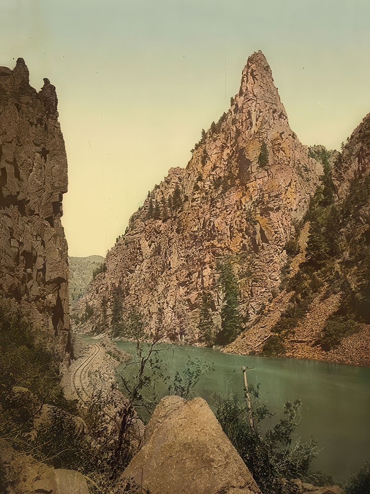 Colorado - Curricanti Needle Ca 1898 art print by Vintage Photochrom United States for $57.95 CAD