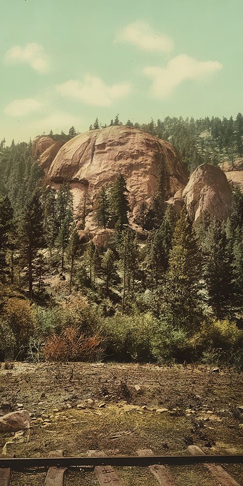 Colorado - Dome Rock Platte Canon Canon Ca 1898 art print by Vintage Photochrom United States for $57.95 CAD