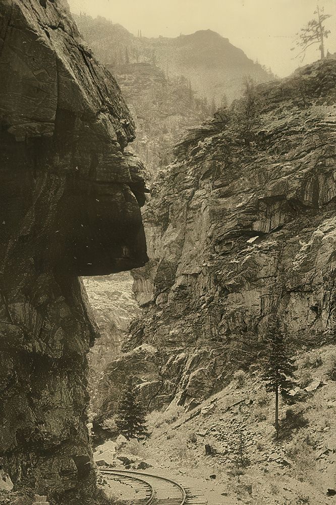 Colorado - Hanging Rock Clear Creek Canon Ca 1898 art print by Vintage Photochrom United States for $57.95 CAD