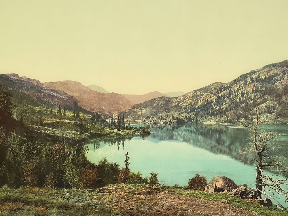 Colorado - Lake San Cristoval Ca 1898 art print by Vintage Photochrom United States for $57.95 CAD