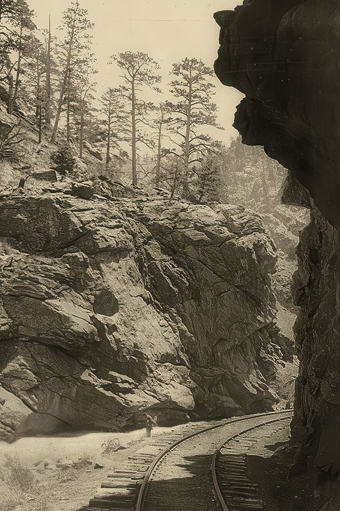 Colorado - Mother Grundy Clear Creek Canon Ca 1898 art print by Vintage Photochrom United States for $57.95 CAD