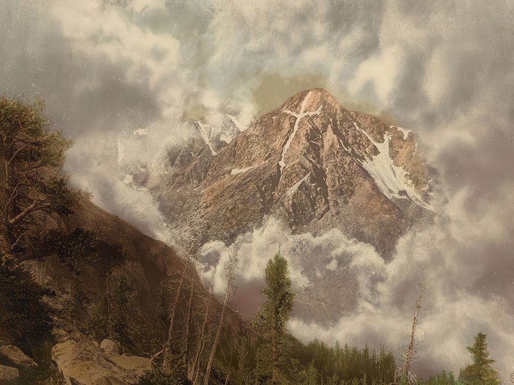 Colorado - Mount of the Holy Cross in the Clouds Ca 1898 art print by Vintage Photochrom United States for $57.95 CAD