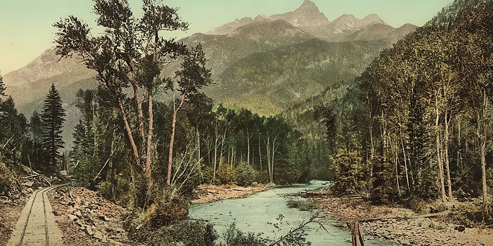Colorado - Needle Mountains Ca 1898 art print by Vintage Photochrom United States for $57.95 CAD