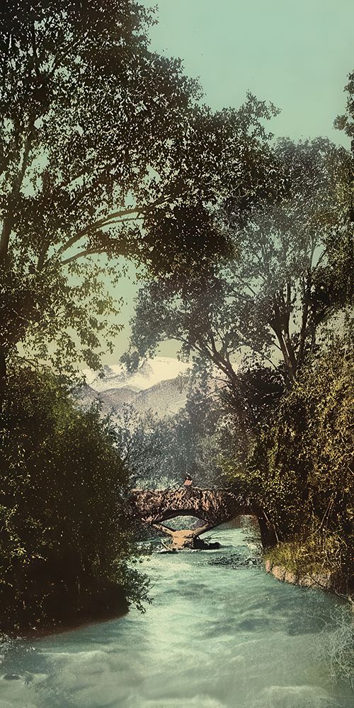 Colorado - Pikes Peak from Briarhurst Ca 1898 art print by Vintage Photochrom United States for $57.95 CAD