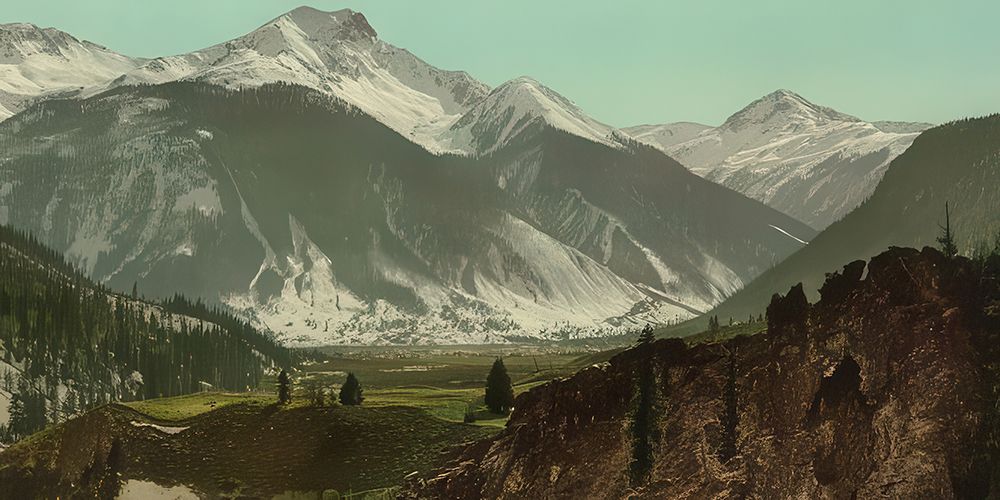 Colorado - Sultan Mountain Ca 1898 art print by Vintage Photochrom United States for $57.95 CAD