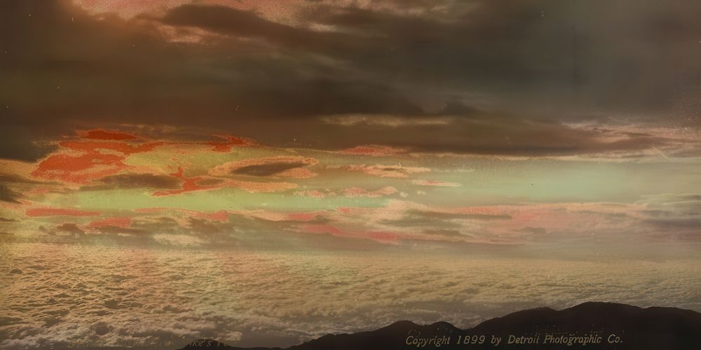 Colorado - Sunrise from Pikes Peak Ca 1899 art print by Vintage Photochrom United States for $57.95 CAD
