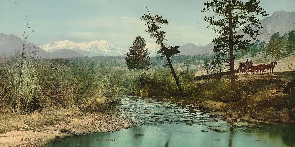 Colorado - Upsilon Peak Estes Park Ca 1898 art print by Vintage Photochrom United States for $57.95 CAD