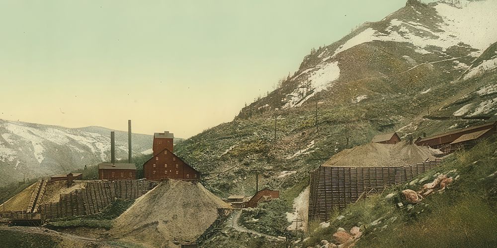 Colorado Aspen Silver Mines Ca 1898 art print by Vintage Photochrom United States for $57.95 CAD
