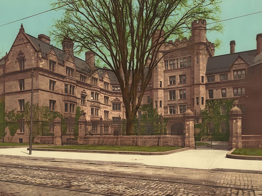 Connecticut - Vanderbilt Hall Yale College Ca 1901 art print by Vintage Photochrom United States for $57.95 CAD