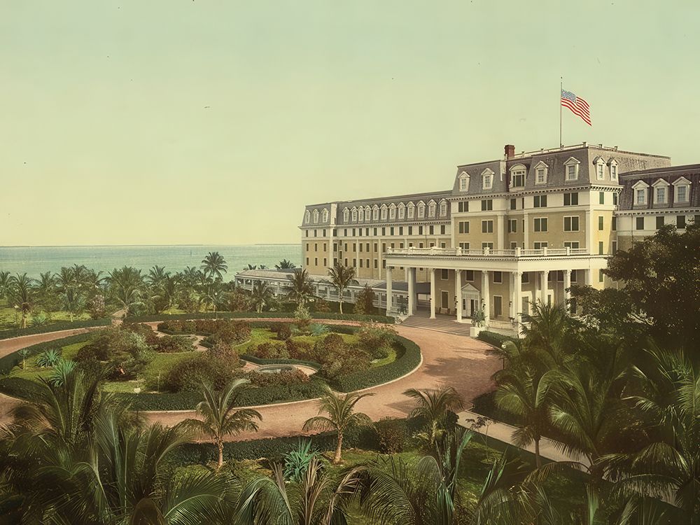 Florida - Hotel Royal Palm Miami Ca 1901 art print by Vintage Photochrom United States for $57.95 CAD