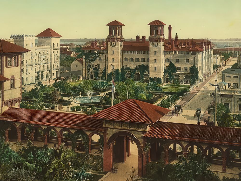 Florida - the Alcazar St Augustine Ca 1898 art print by Vintage Photochrom United States for $57.95 CAD