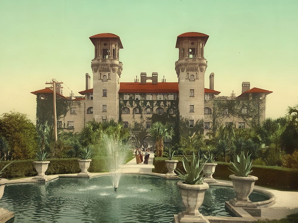 Florida - the Alcazar St Augustine Ca 1902 art print by Vintage Photochrom United States for $57.95 CAD