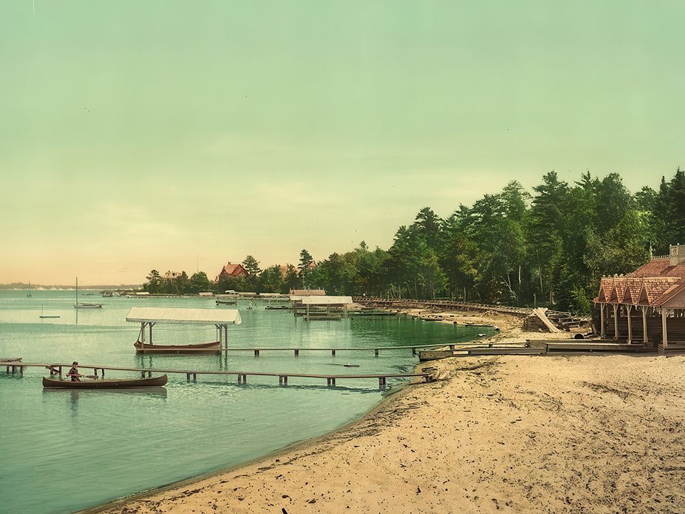 Florida - the Beach Harbor Point Ca 1902 art print by Vintage Photochrom United States for $57.95 CAD