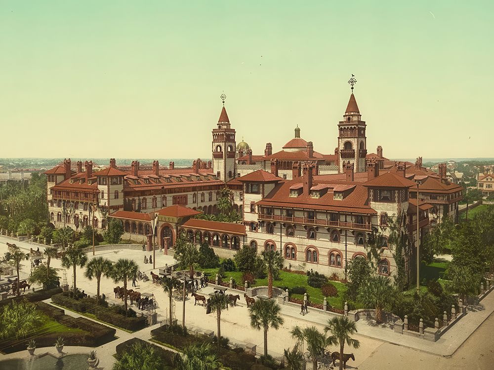 Florida - the Ponce De Leon St Augustineca 1902 art print by Vintage Photochrom United States for $57.95 CAD