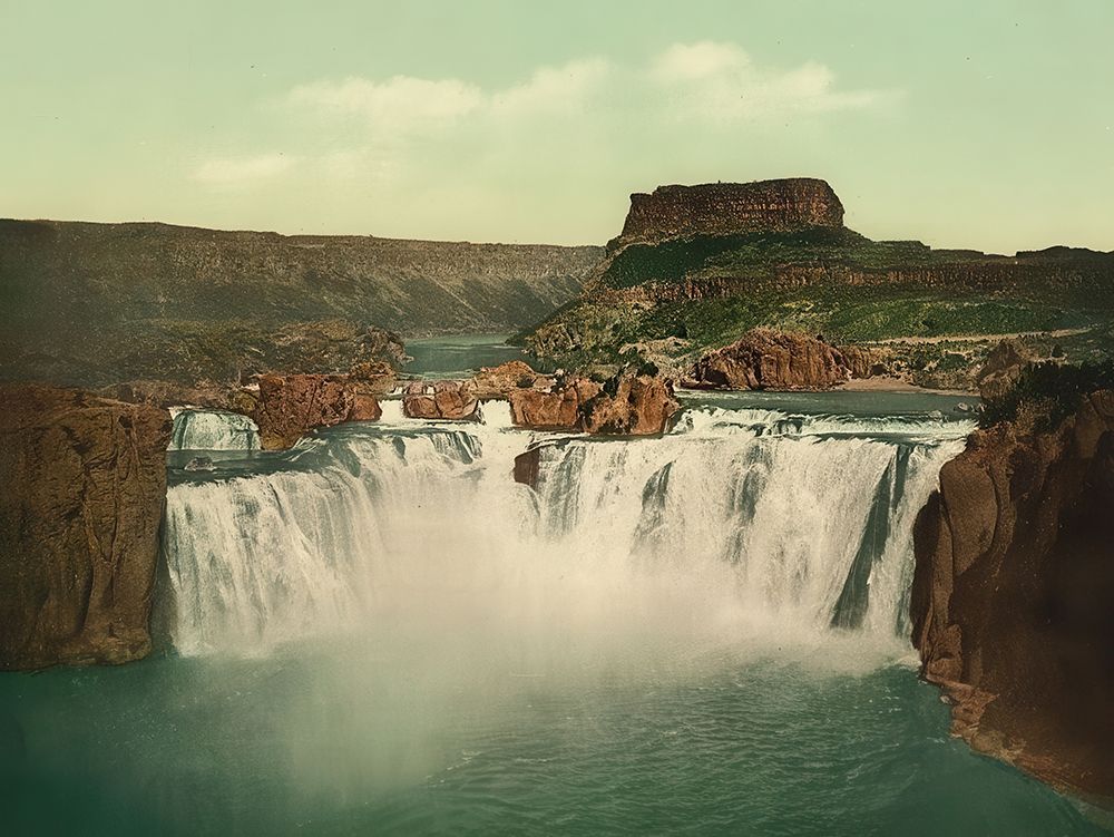 Idaho Shoshone Falls Ca 1898 art print by Vintage Photochrom United States for $57.95 CAD